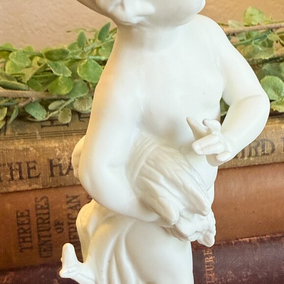 Vintage Andrea by Sadik Porcelain Bisque Putti Figurine - Picture 5 of 15